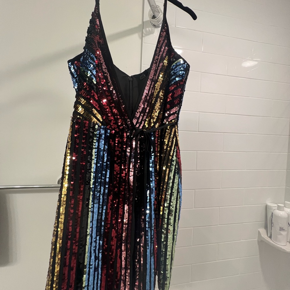 BCBGMaxAzria Multicolor Sequin Mini Dress